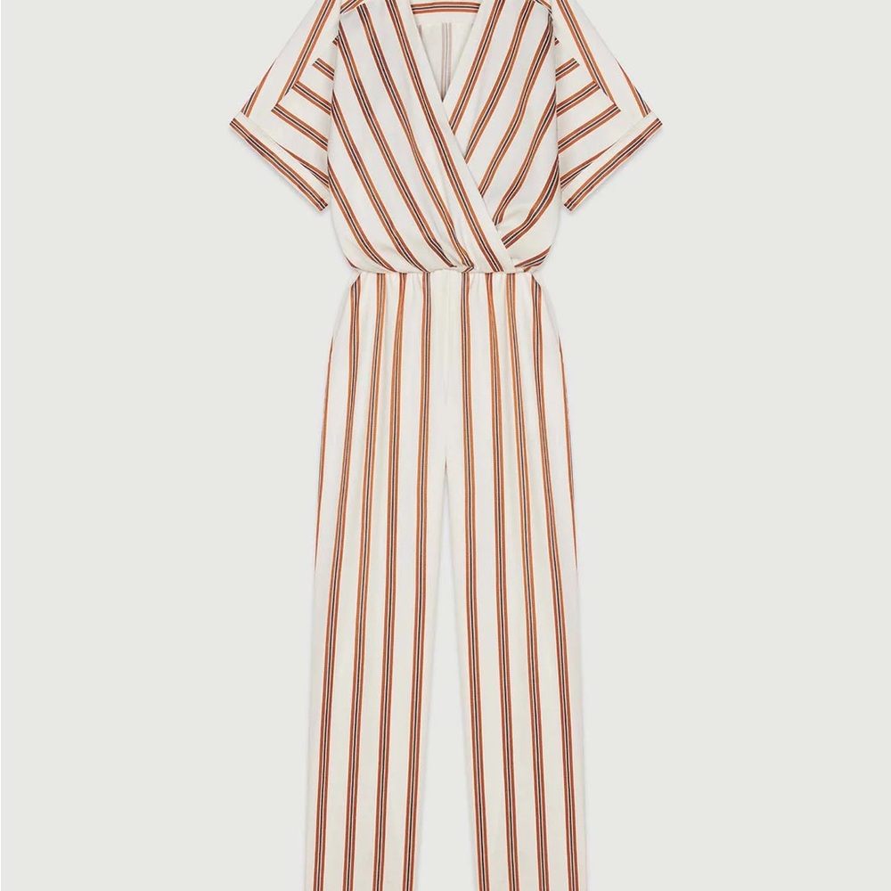 Maje Pleni Striped Jumpsuit
